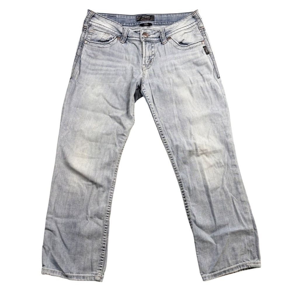 Silver Jeans Co Suki Capri Light Wash Denim Mid Rise Jeans W29 L25 CA00508